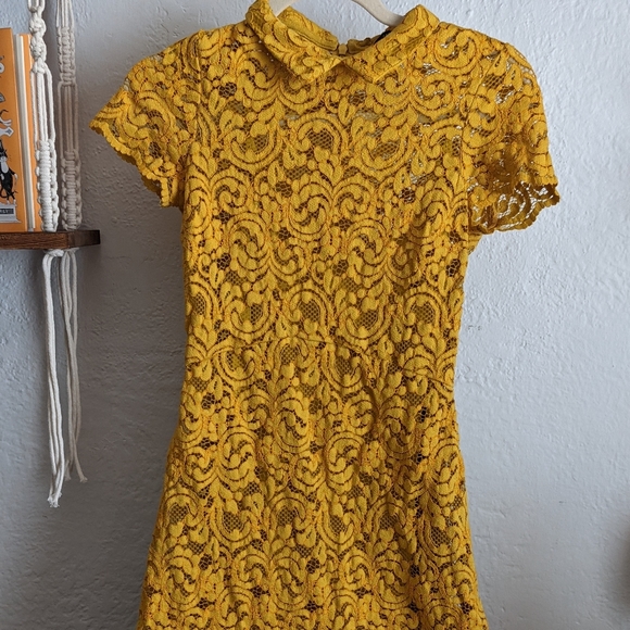 Zara Basic Yellow Floral Dress - Picture 2 of 8